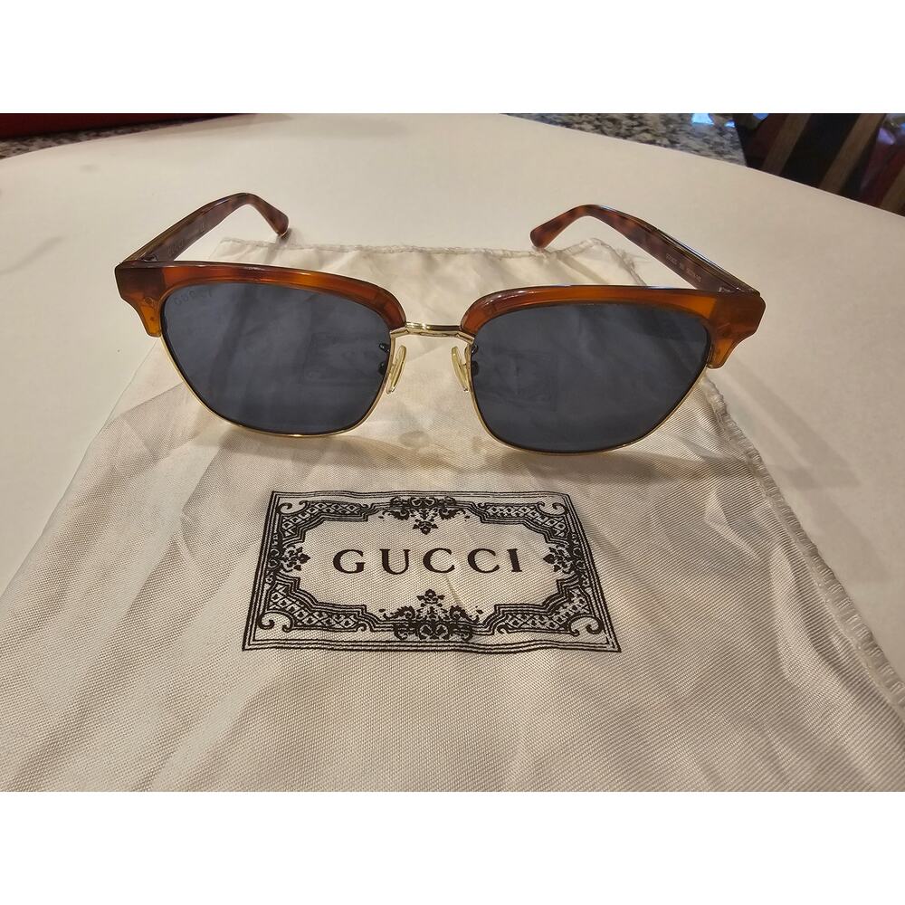 Gucci Sunglasses GG0382S Tortoise, Orange, Gold